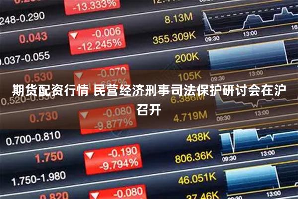 期货配资行情 民营经济刑事司法保护研讨会在沪召开