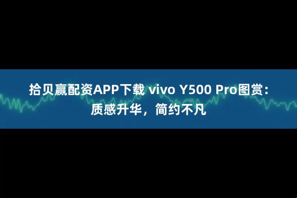 拾贝赢配资APP下载 vivo Y500 Pro图赏：质感升华，简约不凡